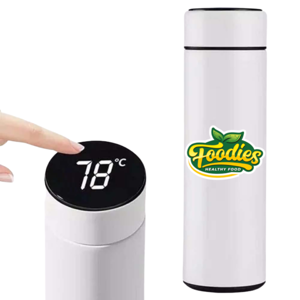 Customizable Digital Thermos Flask with Temperature Display!