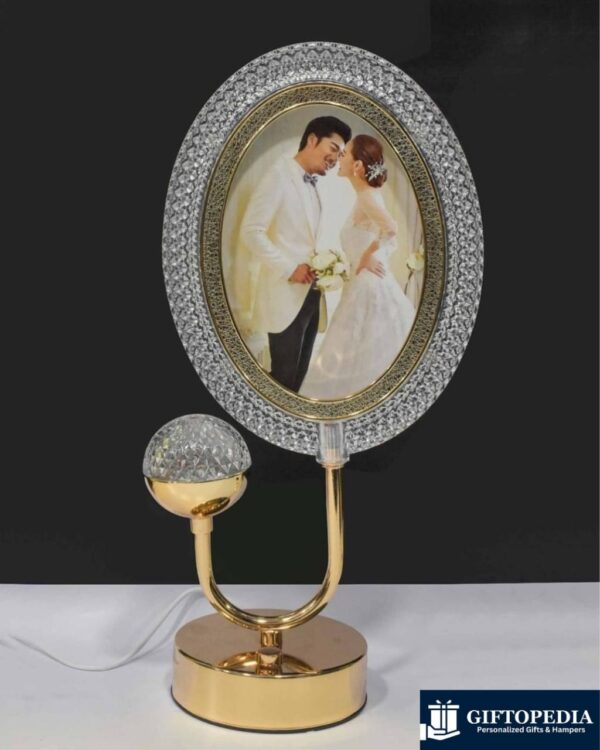 Personalized Crystal Lamp with Photo Frame