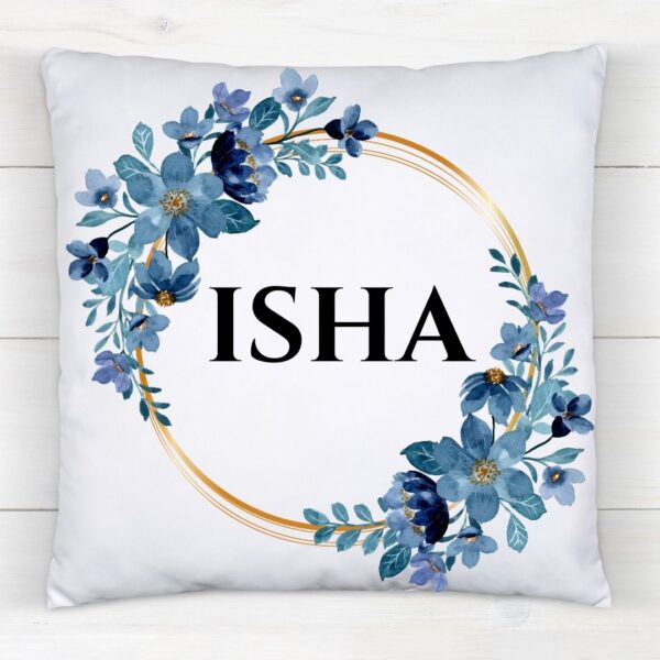 Personalized Floral Name Cushion