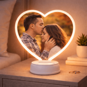 Customized Heart-Shaped LED Photo Lamp for Home Decor