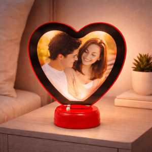 Personalized Heart-Shaped LED Photo Lamp for Gifting