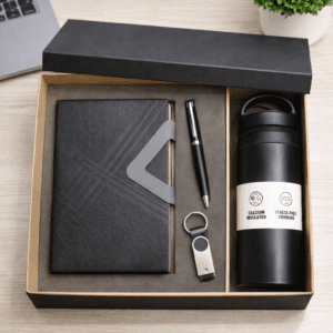 Personalized Office Diary, Bottle and Accessories Gift Combo