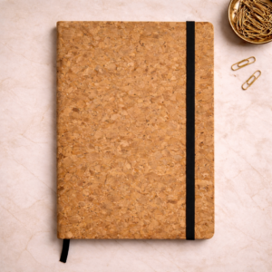 Personalized Cork Notebook with Elastic Closure