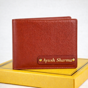 Premium Leather Wallet with Name Tag