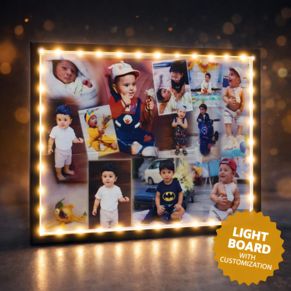 Led Screen Collage Personalised LED Photo Collage Frame with Lights – Giftopedia