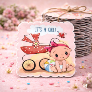 It’s a Girl Baby Announcement Decorative Plaque