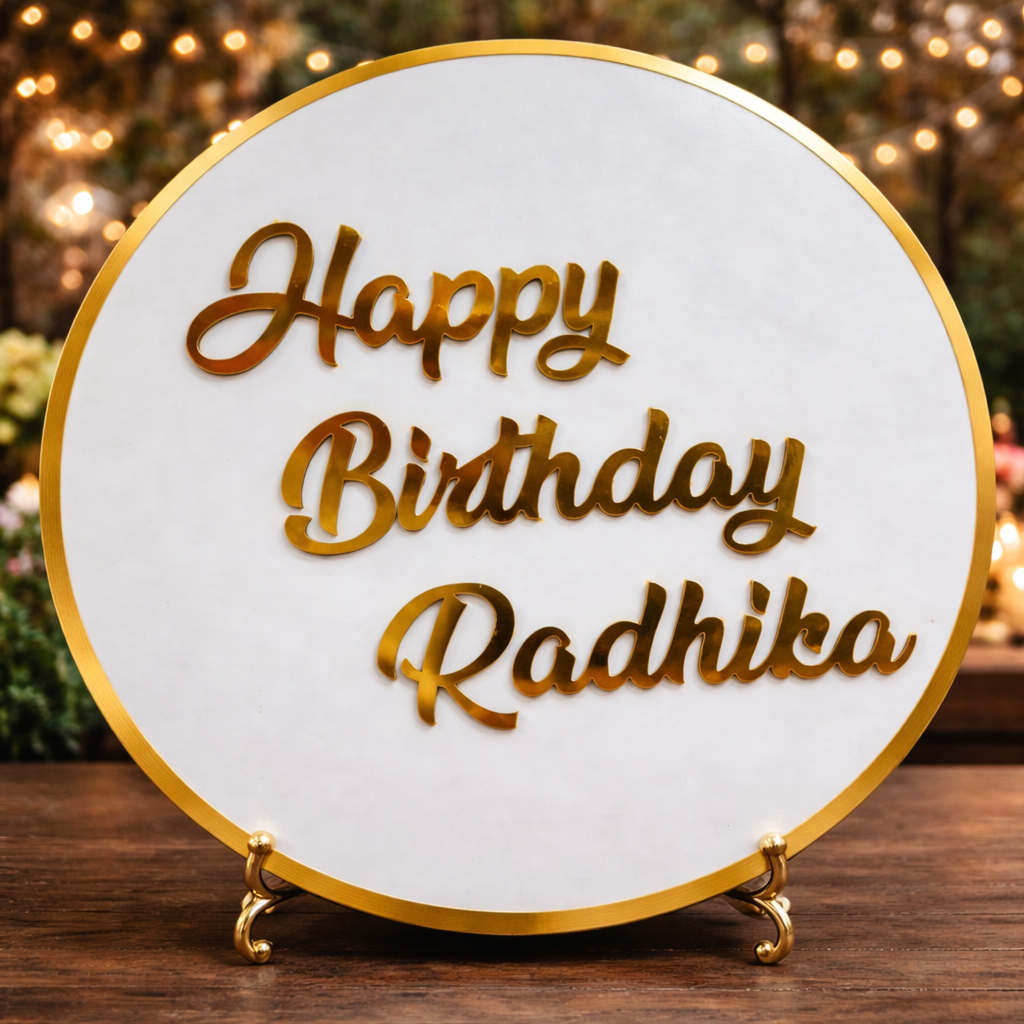 Personalised Birthday Acrylic Plate with Custom Name