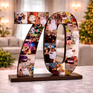 Personalised Milestone Number Photo Stand